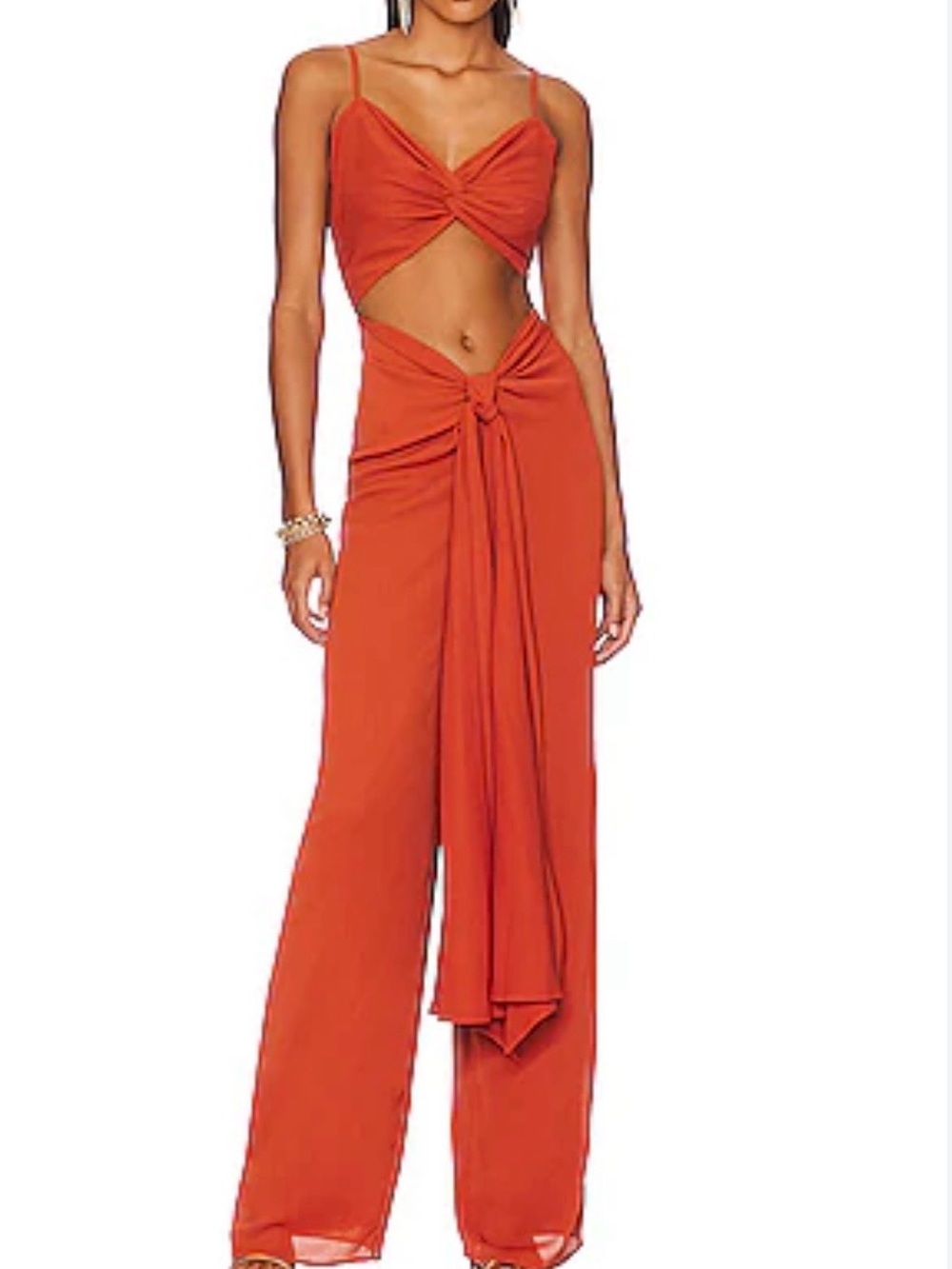 Andrea Iyamah Jumpsuit in Orange Women’s size Small